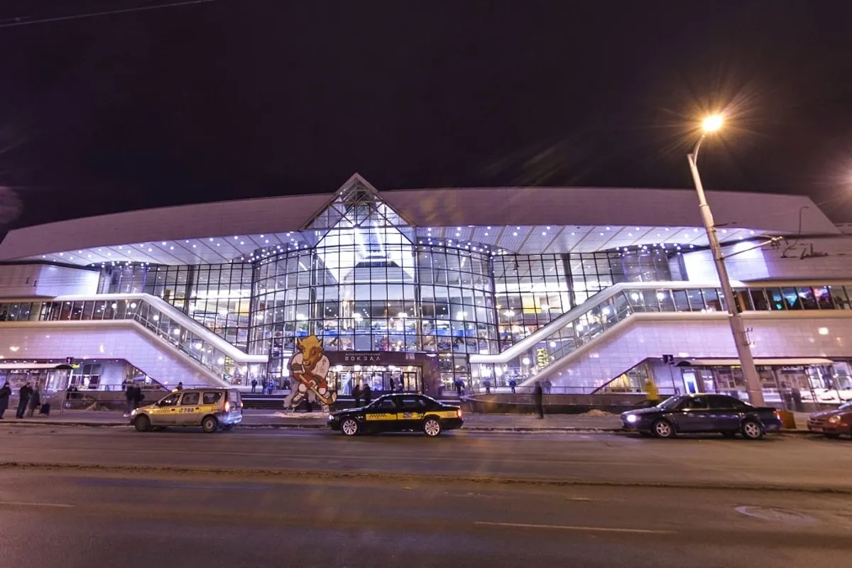 บรรยากาศย่านใกล้สถานีรถไฟ (Oktyabrsky) ในมินสค์