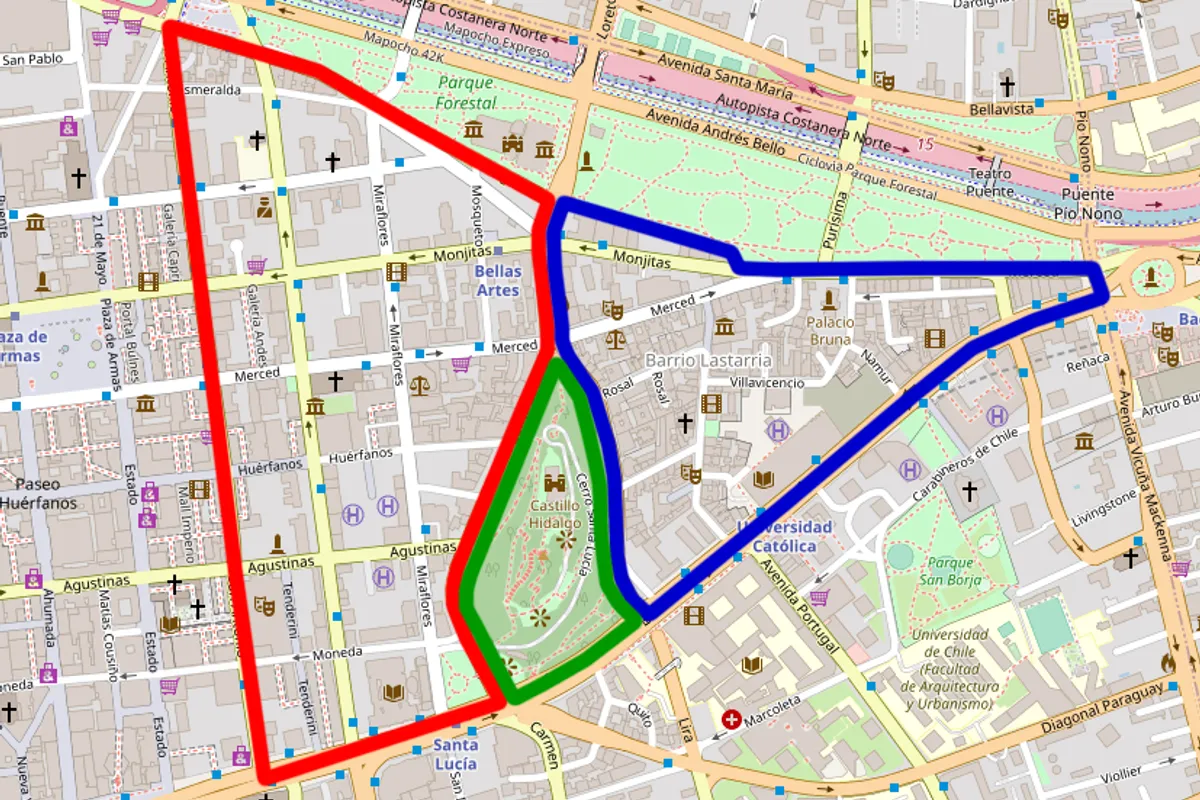 บรรยากาศย่านLastarria ในซานติอาโก