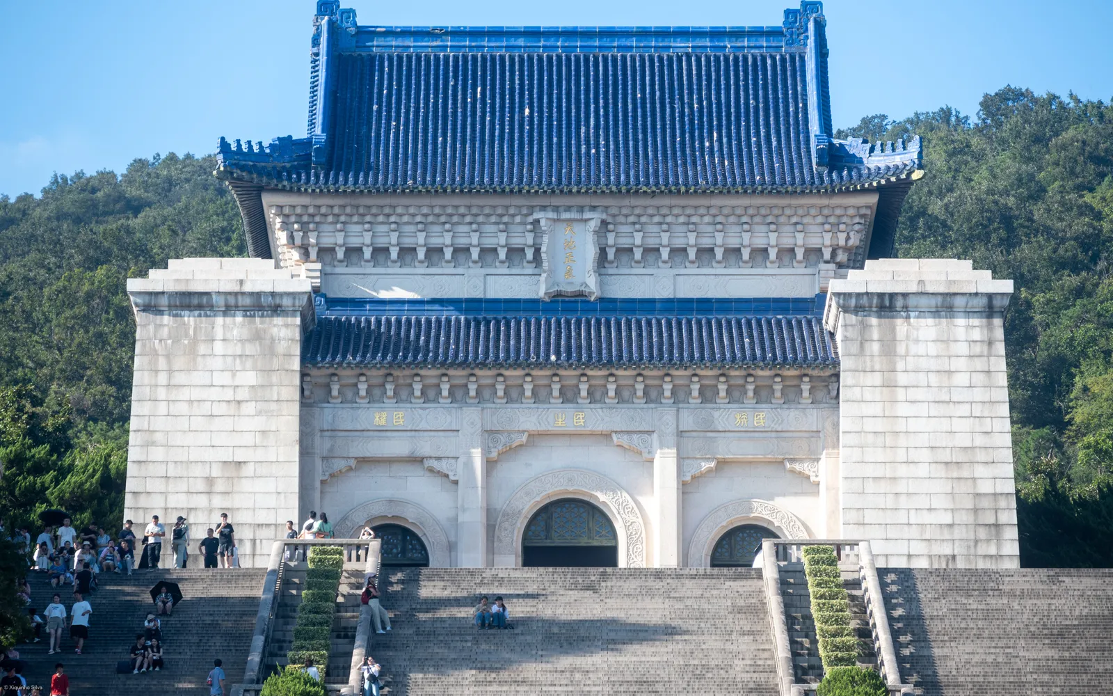 The 392 steps up to the Sun Yat-sen Mausoleum on Purple Mountain