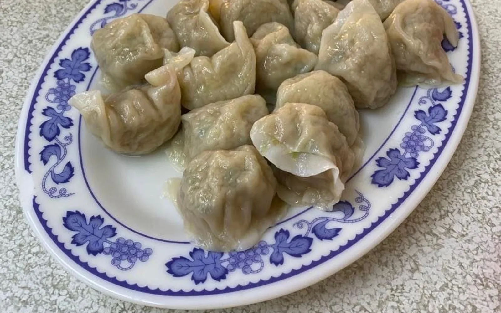 Tiny bite-sized hitokuchi gyoza lined up on a hot pan, crisp on the bottom and soft on top