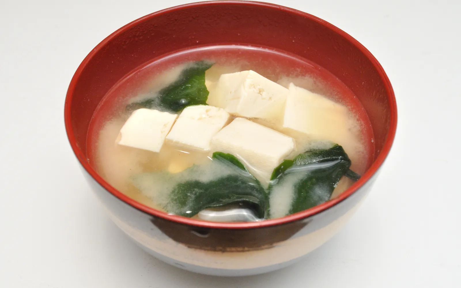 Dagojiru hot miso soup with flat hand-pulled dumplings and colourful vegetables