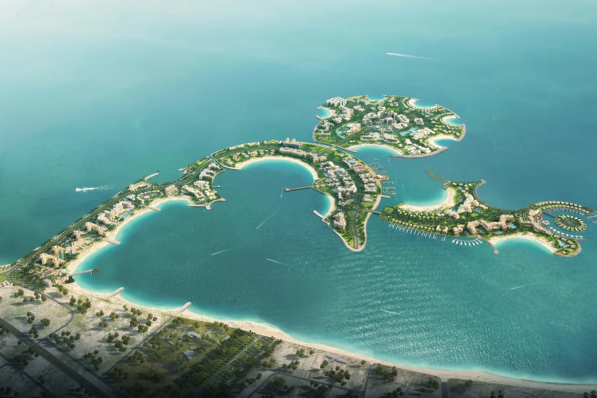 บรรยากาศย่านเกาะอัลมาร์จาน (Al Marjan Island) ในราสอัลไคมาห์