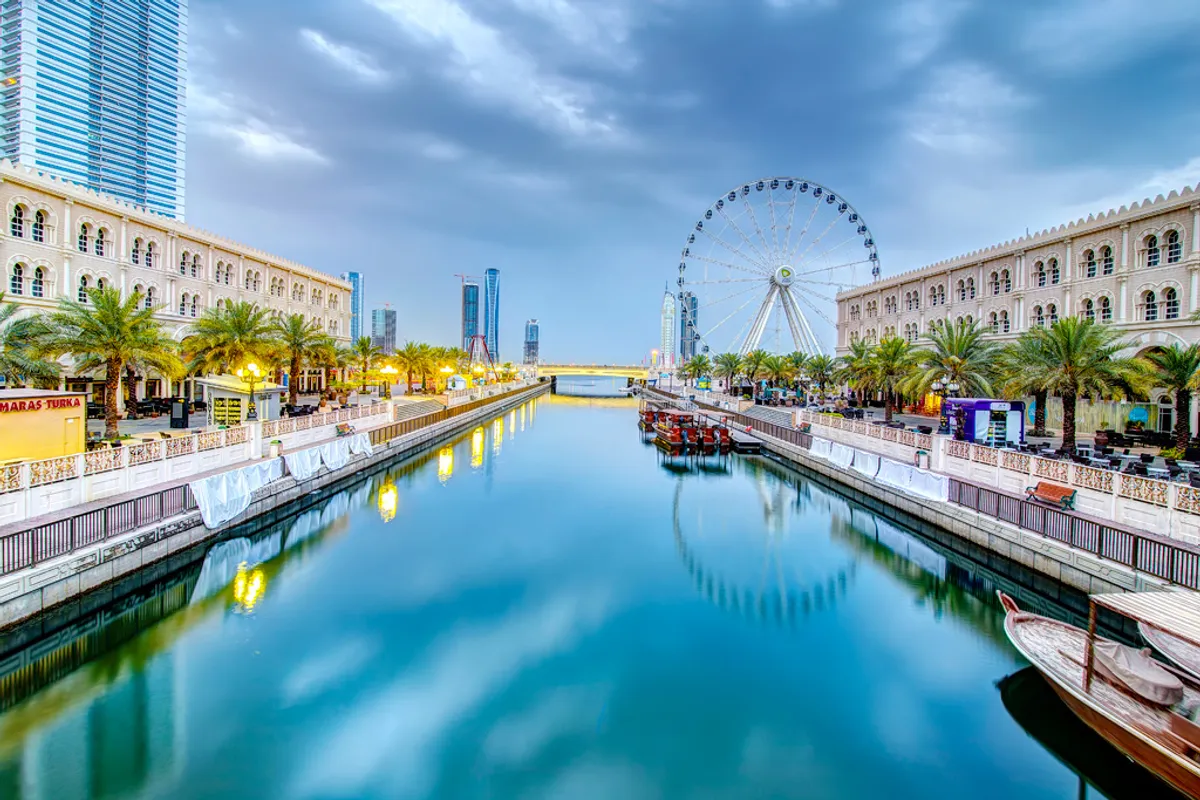 บรรยากาศย่านอัลกัสบา (Al Qasba) ในชาร์จาห์