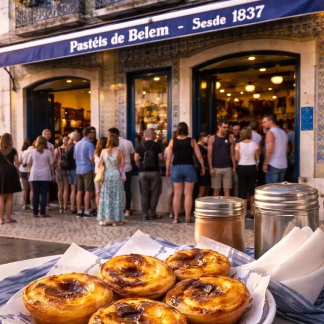 Pastéis de Belém – Pastel de Belém (ตาร์ตไข่คัสตาร์ด) ในลิสบอน